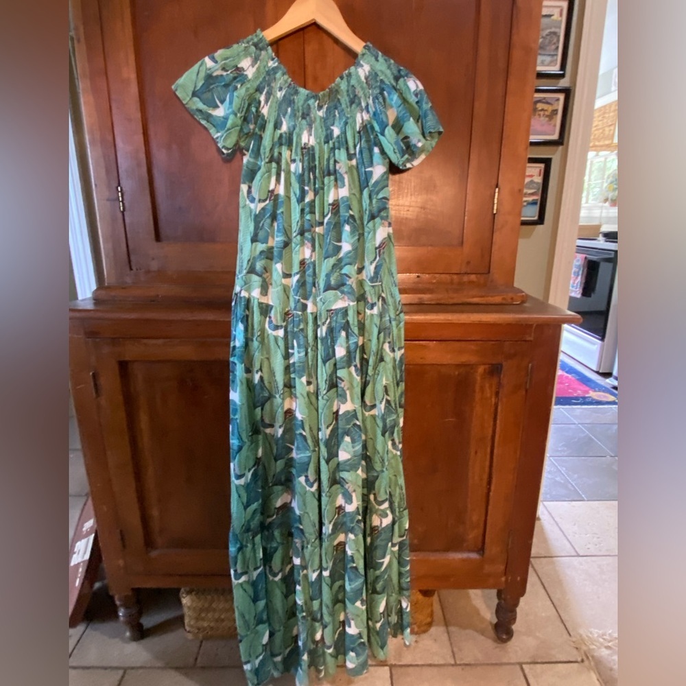 Tropical Banana Leaf Maxi Dress by Guadalupe